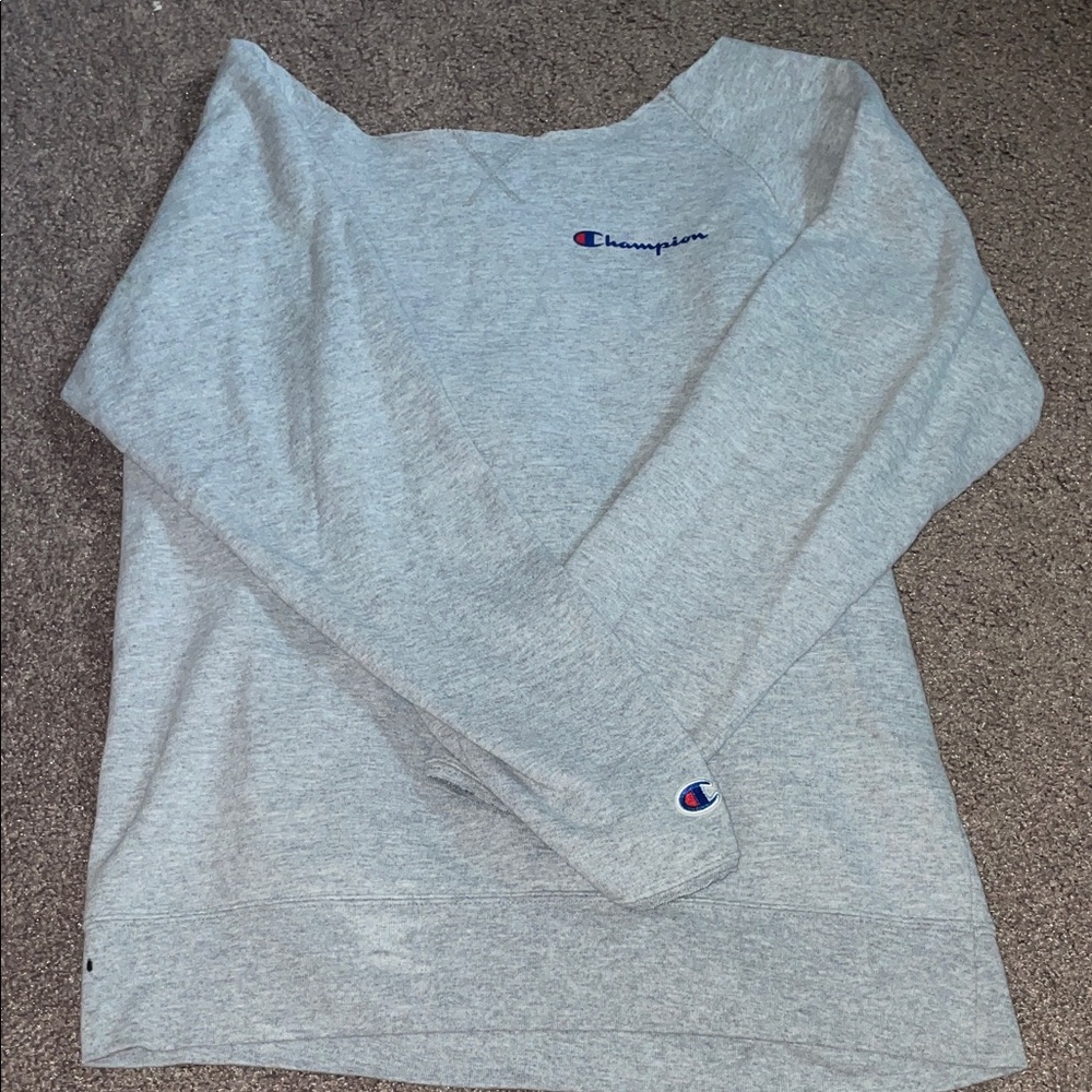 Champion Light Gray Crewneck Sweatshirt